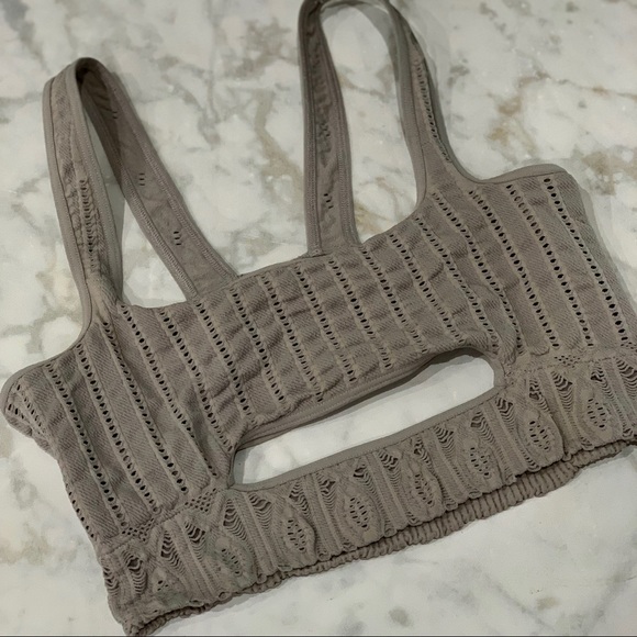 Free People Other - NWT • Free People gray longline bralette M/L✨